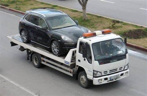 Car on a tow truck