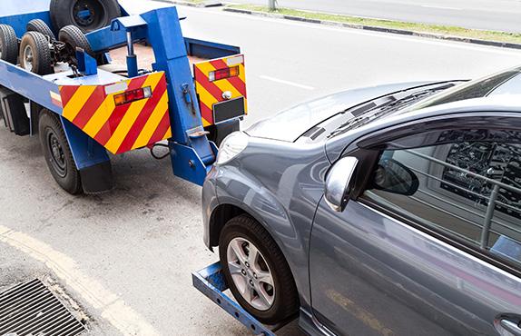 car being towed