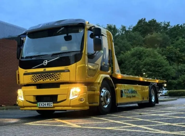 Breakdown recovery service concept image showing a car with icons for tyre, battery, tow bar, and fuel tank—ideal for drivers searching for roadside assistance near Birmingham
