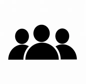 Local recovery network – people icon showing trusted service connections