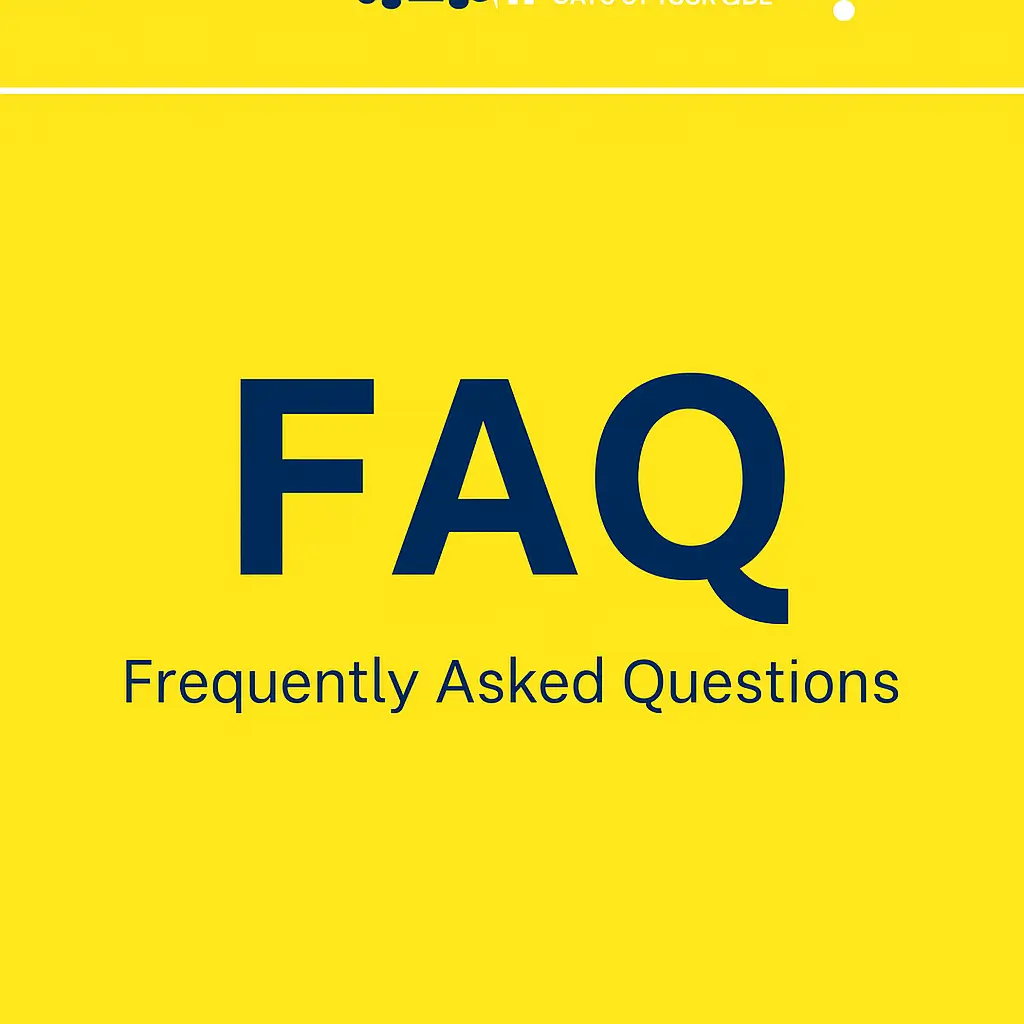 Tugu Breakdown Recovery FAQ page with bold navy text on a tallow yellow background, offering clear answers to common roadside questions."