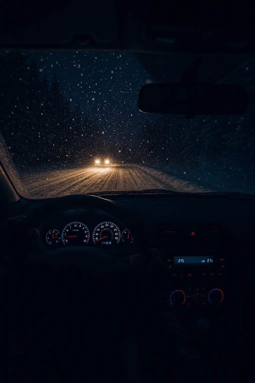 Night Driving in Winter:
